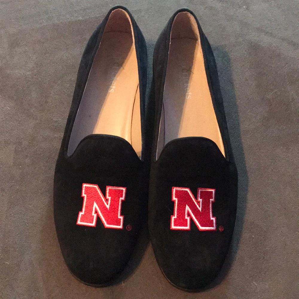 JP Cricket Nebraska black suede slippers